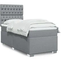 vidaXL Boxspringbett 180 x 200 cm Hellgrau