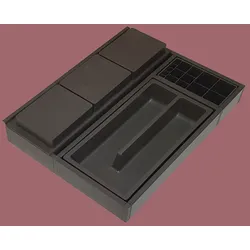 progettobagno Schubladeneinrichtungspaket CA40S, Accessoires, grau