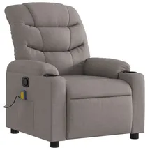 vidaXL Massagesessel mit verstellbarer Rückenlehne und Liegefunktion Polyester 147 x 80,5 x 0 cm Taupe