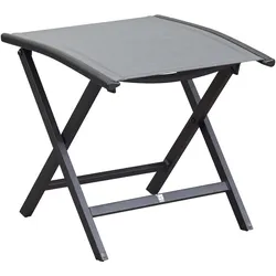 LC Garden »Unicamo« Hocker Textilen matt schwarz/silber Fußbank