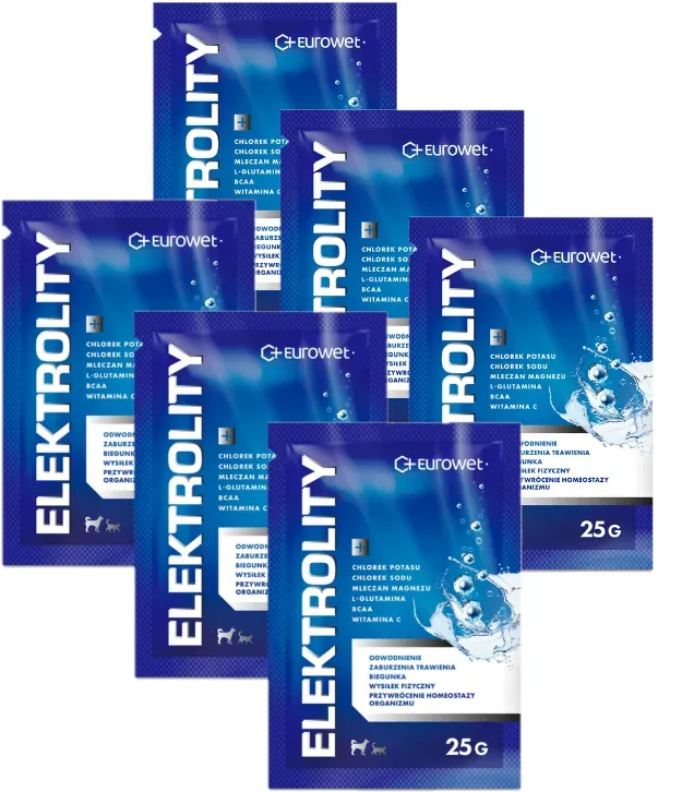 EUROWET Elektrolyte für Hunde und Katzen 6x25g
