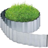 Relaxdays Rasenkante 6m, aus Metall, Silber