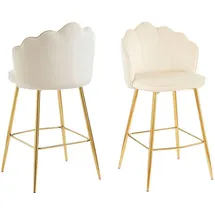 SalesFever Barhocker 2er-Set beige