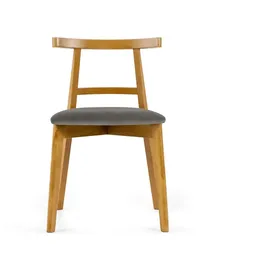 Konsimo Holzstuhl LILIO grau Eiche 2er Set