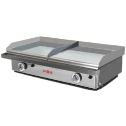 MBH - MAQUINARIA BAR HOSTELERIA MBH - Gasgrill Bratplatte 400x400+400x400 mm Hardchrome für die Gastronomie. Fry Top zwei Zonen für Küche für Bar und Restaurant.