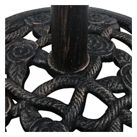 vidaXL Sonnenschirmständer Schwarz Bronze 9 kg 40 cm Gusseisen