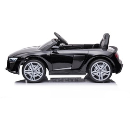 TPFLiving Elektro-Kinderauto Audi R8 Spyder schwarz - Kinderauto - Elektroauto - Kinderfahrzeug mit Multifunktionslenkrad mit Musik Effekten - Led...
