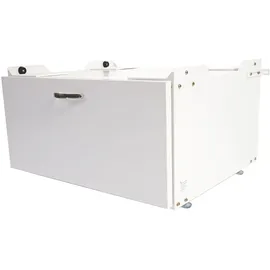Mendler Waschmaschinenunterschrank HWC-E50, Sockel Podest Erhöhung Untergestell, Schublade 33x61x52cm ~ weiß