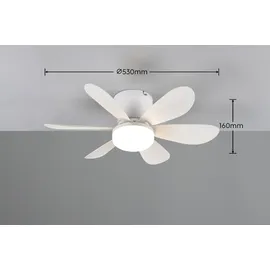 Trio Lund 53 cm Deckenventilator Weiß