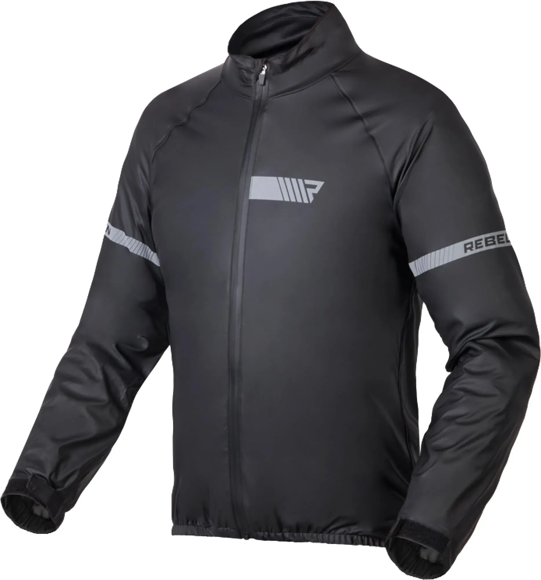Rebelhorn Ocean Motorfiets regenjas, zwart, 6XL Voorman