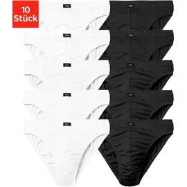 H.I.S. H.I.S Slip »Männer Unterhose«, (Packung, 10 St.), in Unifarben, Gr. 4 - 10 St., schwarz, weiß, , 379016-4 10 St.
