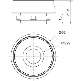 WERMA SIGNALTECHNIK Werma Mini Adapter PG29 EM GY 26070004