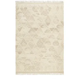 Green Looop Teppich GREEN LOOOP "Vermont GL-82101", beige (beige, braun), B:80cm H:5mm L:150cm, Baumwolle, Schurwolle, Teppiche, Teppich, handgewebter Naturfaserteppich aus 80% Wolle 20% Baumwolle, Wohnzimmer