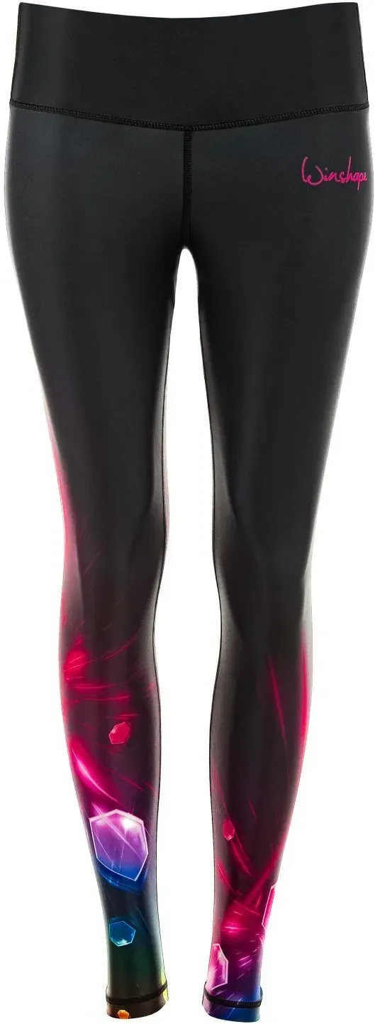 Leggings WINSHAPE "AEL102-Cosmic", Damen, Gr. XXL, Normalgrößen, schwarz (cosmic), 80% Polyester, 20% Elasthan, Hosen, mit leichtem Kompressionseffekt