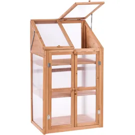 Beliani Balkongewächshaus Holz 49 x 67 x 114 cm