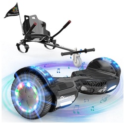 Evercross Balance Scooter Kart 6.5” Hoverboard mit Sitz Hoverkart, mit Bluetooth, LED-Lichter