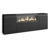 SKRAUT HOME Sideboard 208 x 75 x 35 cm Schwarz