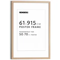 Reinders! REINDERS Bilderrahmen Poster 61x91,5cm, mit Passe-partout 50x70cm Buche