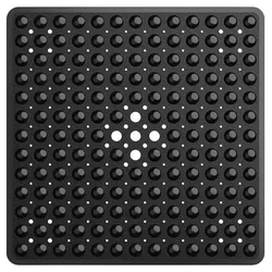 HGMD Anti-Rutsch-Duschmatte - Schwarz - 53x53 cm - Saugnäpfe - Duschmatte - Anti-Rutsch
