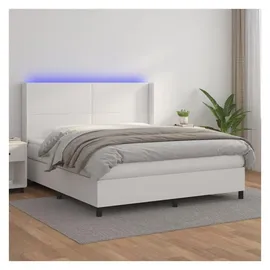 vidaXL Boxspringbett 160 x 200 cm Weiß