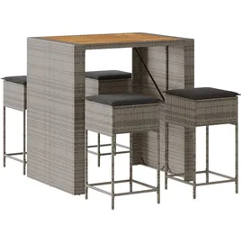 vidaXL Gartenbar-Set 5-tlg. Grau