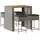 vidaXL Gartenbar-Set 5-tlg. Grau
