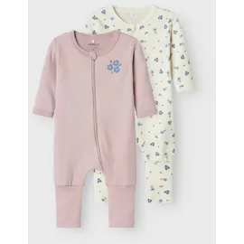 NAME IT Mädchen Strampler 2er Pack Reißverschluss in Rosa | Gr.: 86