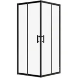 bad land HELA Duschkabine mit Schiebetür 90 x 190 cm Schwarz/Transparent 6 mm