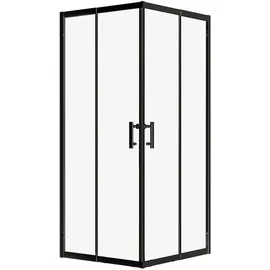 bad land HELA Duschkabine mit Schiebetür 90 x 190 cm Schwarz/Transparent 6 mm