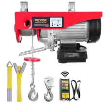 Vevor elektrische Seilwinde 125kg bis 250kg Hubhöhe 12m Seilzug Motorwinde 510W Kupfermotor Flaschenzug 10m/min Hubgeschwindigkeit Hebezug mit