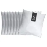 Home4You Kissenfüllung 8er Set, - Weiß - Faserbällchen - 40 x 40 cm