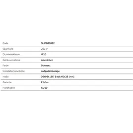 Spectrum Madara Slim 1 GU10 rund schwarz