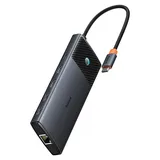 Baseus Metal Gleam II 10-in-1 USB-HUB Dual Display Schwarz (USB-C auf 2*HDMI4K)