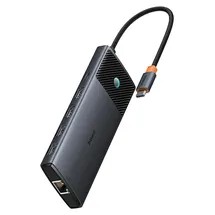 Baseus Metal Gleam II 10-in-1 USB-HUB Dual Display Schwarz (USB-C auf 2*HDMI4K)