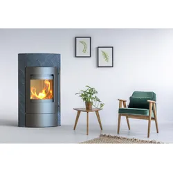 THERMIA Kaminofen »Ignis«, grau, Naturstein, 8 kW