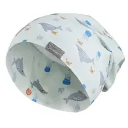 Sterntaler Beanie Wale eisgrün, 47 cm