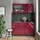 Vicco R-Line Küchenzeile 140 cm bordeaux hochglanz/anthrazit