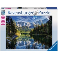 Ravensburger Eibsee mit Wettersteingebirge und Zugspitze (19367)