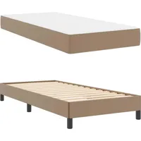 VidaXL Bettrahmen mit Matratze Cappuccino 90 x 190 cm