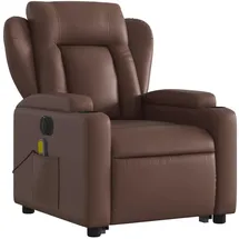 vidaXL Massagesessel mit Aufstehhilfe Kunstleder 149,5 x 78 x 0 cm Braun elektrisch