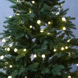 LED Lichterkette BERRY - 120 weiße Kugeln - 3 unterschiedliche Gr√∂ßen - L: 9m - für Außen