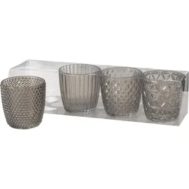 Boltze Windlicht Marilu Glas grau