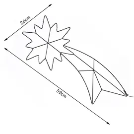 CASARIA LED Weihnachten 3D-Effekt 60x26cm warmweiß Weihnachtsdeko Weihnachtsfigur