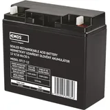 EMOS Wartungsfreier Bleiakku 12V 18Ah - AGM Batterie - Für Notbeleuchtung, Alarmsysteme, USV-Geräte - Ventilgesteuert, Sicherheitsventile - 181x77x167 mm