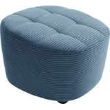 Alina Fußhocker "Yuri", blau (azurblau gct 46), B:54cm H:41cm T:57cm, Cord GCT (92% Polyester 8% Nylon), Hocker, Fußhocker, Passend zu Sessel Yuri