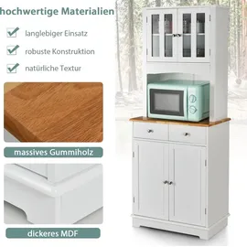 Costway Küchenschrank Hochschrank 170 x 0 x 0 cm Weiß