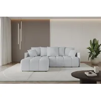 Altdecor Ecksofa mit Schlaffunktion und Bettkasten LONLI-L 251x189x68 Grau