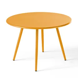 Oviala Business 2er-Set runder Couchtisch aus gelbem Stahl
