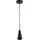 Paco Home MORA 1-flg. Ø9 cm Trichterform schwarz Holz Metall