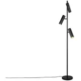 TRIO Leuchten LED Stehlampe, Dimmfunktion, LED wechselbar, Warmweiß, Steh Leselampe stehend für Lese-Ecke Stehleuchte aus Metall Höhe 150cm schwarz